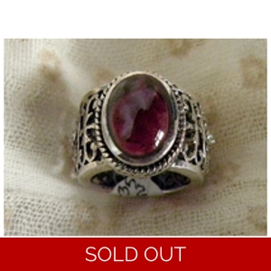 Garnet & 925 Sterling Ring