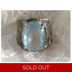 Aquamarine & 925 Sterling Silver Ring