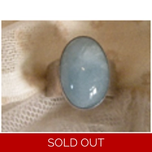 Aquamarine & 925 Sterling Ring