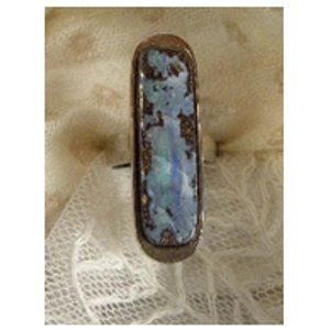 Boulder Opal & 925 Sterling Ring