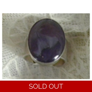 Purple Jade & 925 Sterling Ring