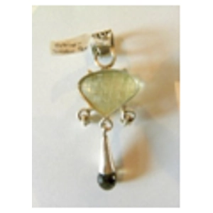 Carved Citrine Mixed Stone Pendant