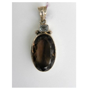 Smoky Quartz Sterling Pendant