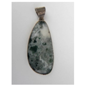 Moss Agate 925 Sterling Pendant