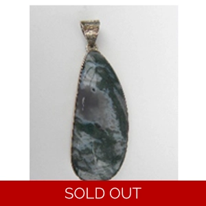 Moss Agate 925 Sterling Pendant