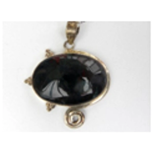 Bloodstone 925 Sterling Pendant