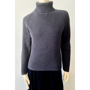 Black Ribbed Turtleneck