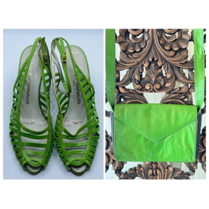 Xavier Danaud Lime Green Shoes & Purse