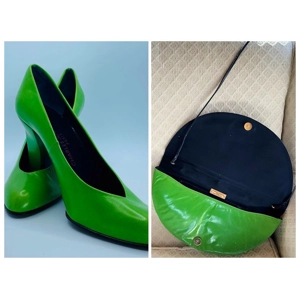 Charles Jourdan Vintage Lime Green Shoes & Purse