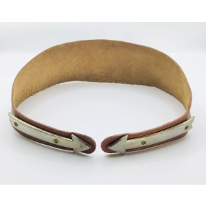 Brown Leather Belt with Silver Arrows