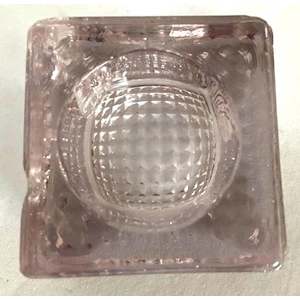 Vintage Rose Colored Glass Inkwell