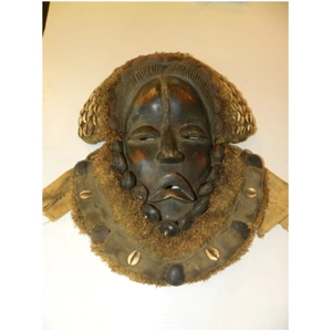 Antique 1800's African Ritual Hand-Carved Mask