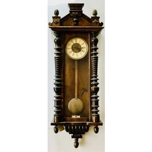 19th Century German Gustav Becker Mahogany Wall Clock