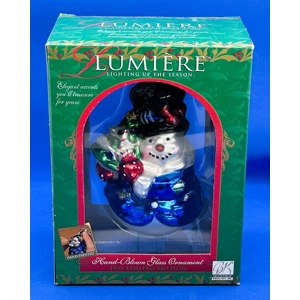 Vintage Lumiere Hanging Frosty Snowman