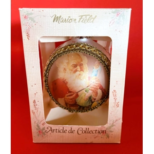 Vintage Marion Field Santa Christmas Hanging globe