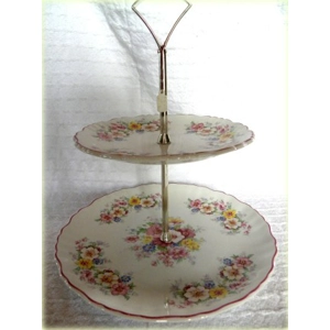 James Kent 2 Tier Serving Tray Old Foley