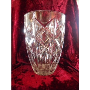 Diamond Cut Lead Crystal Vase