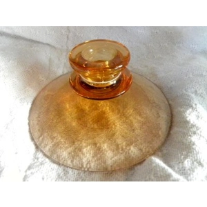 Depression Glass Amber Madrid Candle Holder