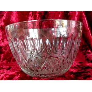 Anchor Hocking Clear Press Glass Crown Point Serving Bowl