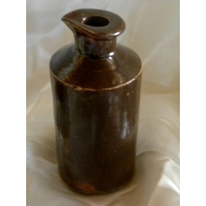 Brown Lambeth Stoneware Ink Pot 86