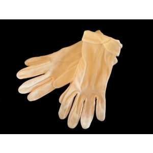 Pair Of Vintage 1950's Yellow Nylon Driving Gloves SSR