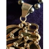 Labradorite, Amethyst, Quartz & Mother of Pearl Sterling Pendant