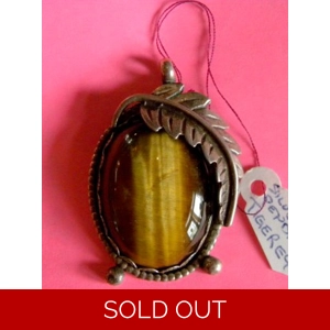 Tiger Eye & Sterling Silver Pendant 