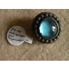 Antique Silver & Aquamarine Brooch