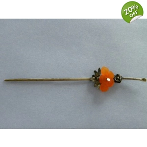 Victorian Silver & Carnelian Ear Wax Spoon & Toothpick