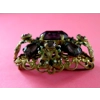 Vintage Amethyst with Crystals Brooch Pin