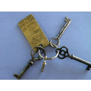 3 Vintage Hollow Barrel Skeleton/Furniture Keys w/ Vintage..