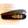 Victorian Hand Carved Ivory or Bone Cigar Holder & Case
