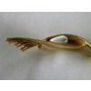 Faux Pearl and Gold Plate Brooch