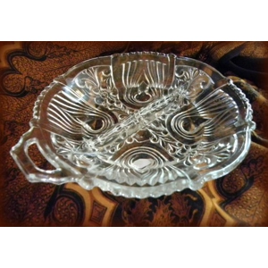 Antique Indiana Glass EAPG Killarney Nappy