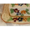 Unique Vintage Majolica Butter Dish & Lid