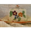 Unique Vintage Majolica Butter Dish & Lid