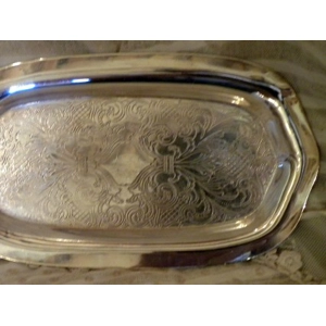 Vintage Oxford Silver Plated C&S  or wafer Tray w/ engraving