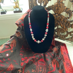 Cinnabar Bead Necklace