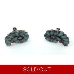 Mexican Silver Turquoise Earrings