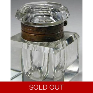 Antique Glass Inkwell