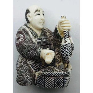 Netsuke - Fishing Man