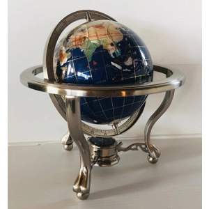 Blue Lapis Gemstone Globe (Large)