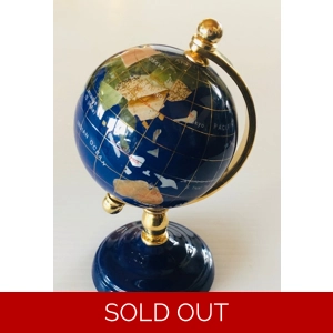 Blue Lapis Gemstone Globe