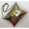 Ornate Metal Copper & Brass Pillow Purse w/ Velvet Lining
