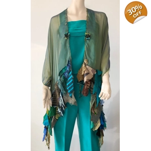 Giselle Shepatin Top, Scarf, Necklace