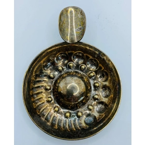 Silver Press Ashtray with Bubble