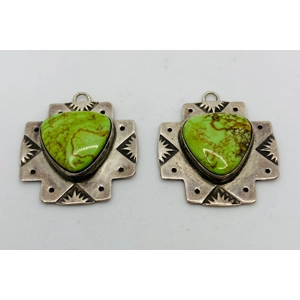 Gaspeite & Sterling Earrings