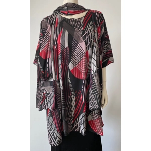 Suzen 3 Piece Top and Jacket With 7 Ft Scarf