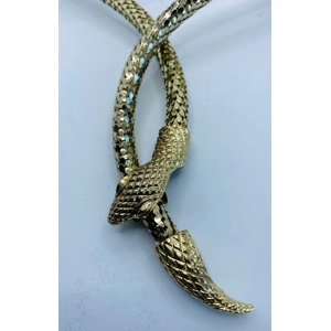 Whiting & Davis Vintage 1970's Gold Metal Mesh Snake Belt/..