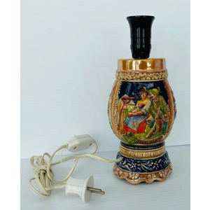 Majolica Germany Electric Lamp